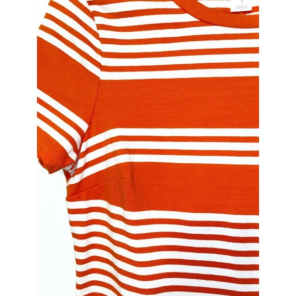 Old Navy Orange And White Striped Dress Sheath Bodycon Size Small - Picture 3 of 4